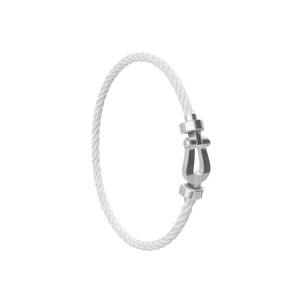FORCE 10 BRACELET 18K WHITE GOLD MEDIUM MODEL