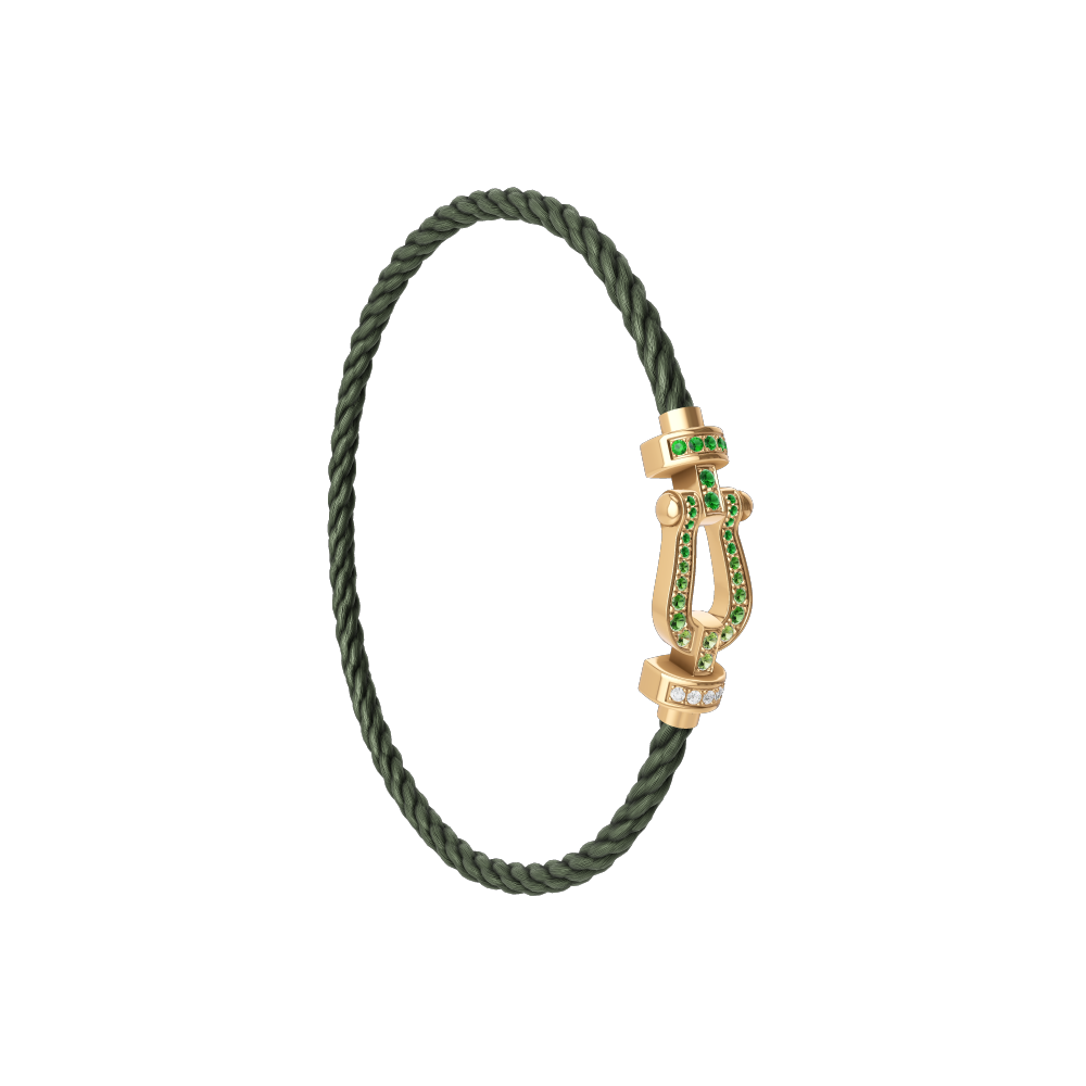 FORCE 10 BRACELET 18K YELLOW GOLD AND COLORED STONES MEDIUM MODEL