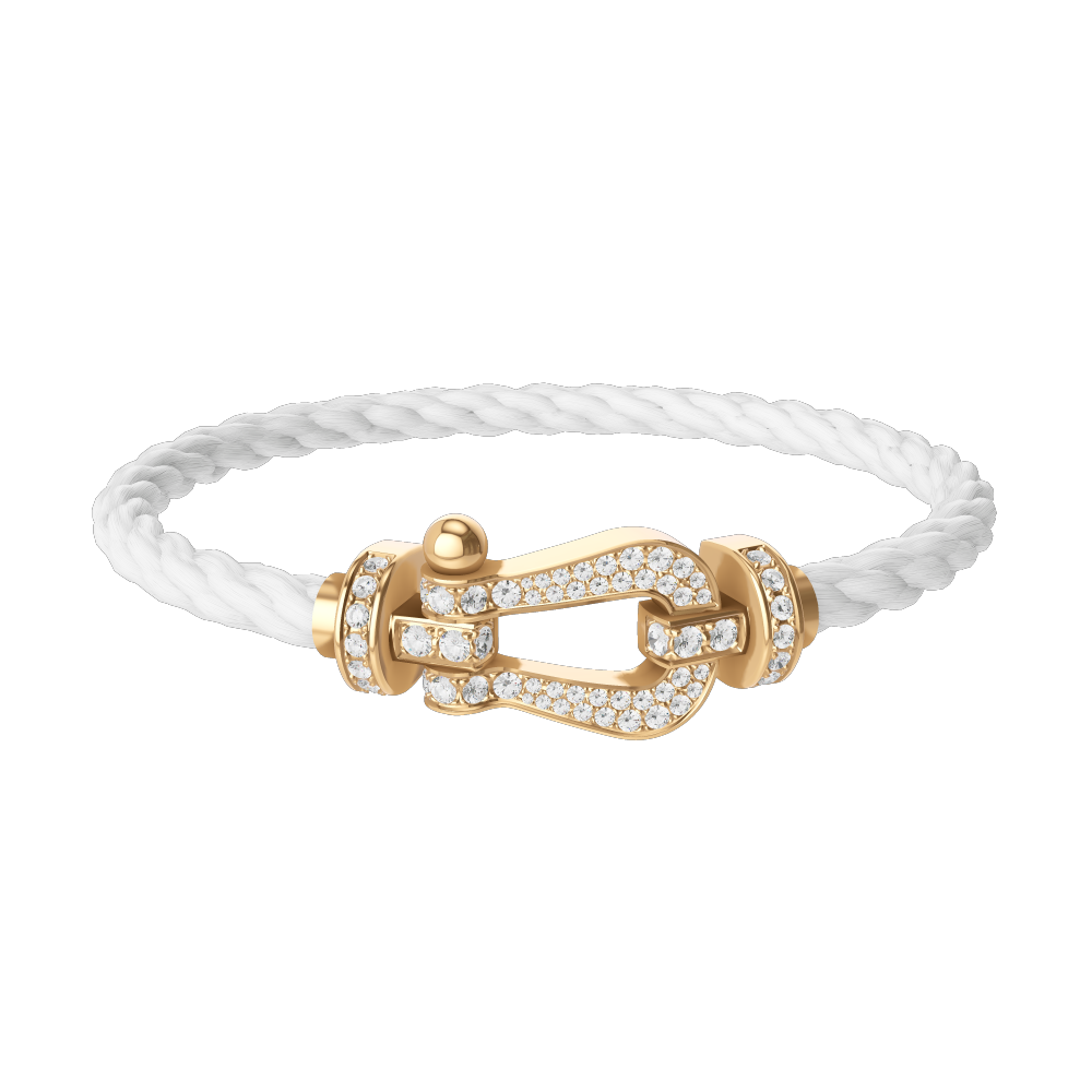 FORCE 10 BRACELET 18K YELLOW GOLD AND DIAMONDS LARGE MODEL