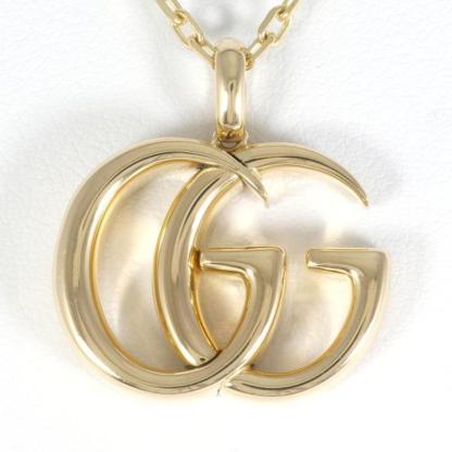 Double G K18YG Necklace Total Weight Approx. 16.4g 63cm Jewelry