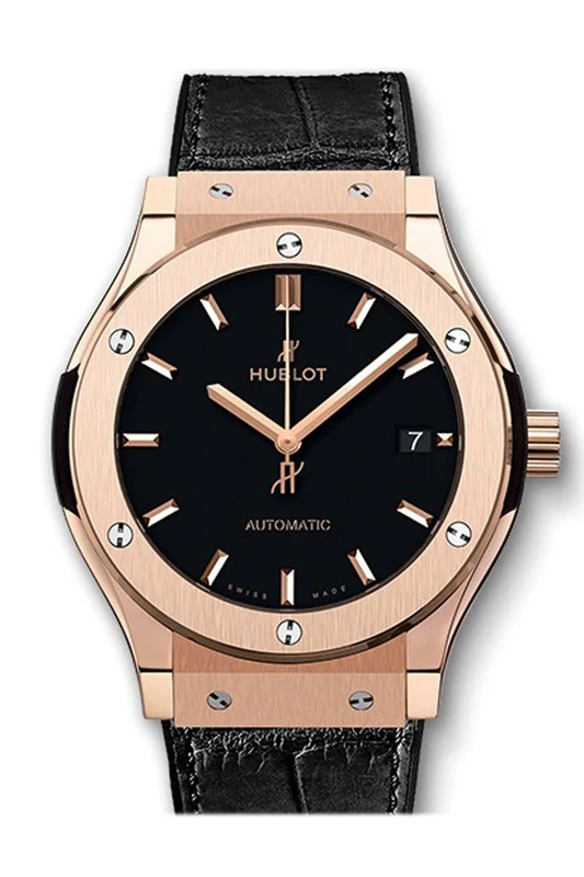 Classic Fusion Mat Black Dial Automatic Men's 18Carat King Gold Watch