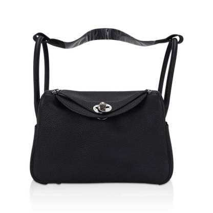 Lindy 26 Bag Black Clemence Leather with Palladium Hardware