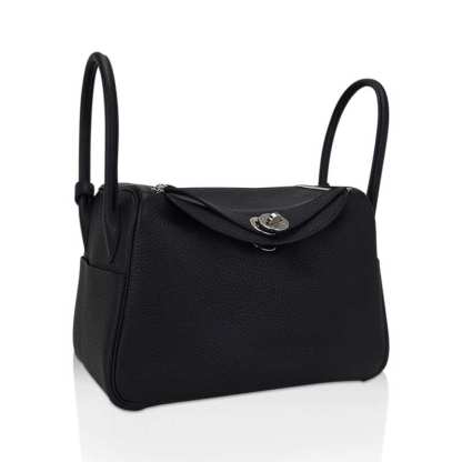 Lindy 26 Bag Black Clemence Leather with Palladium Hardware