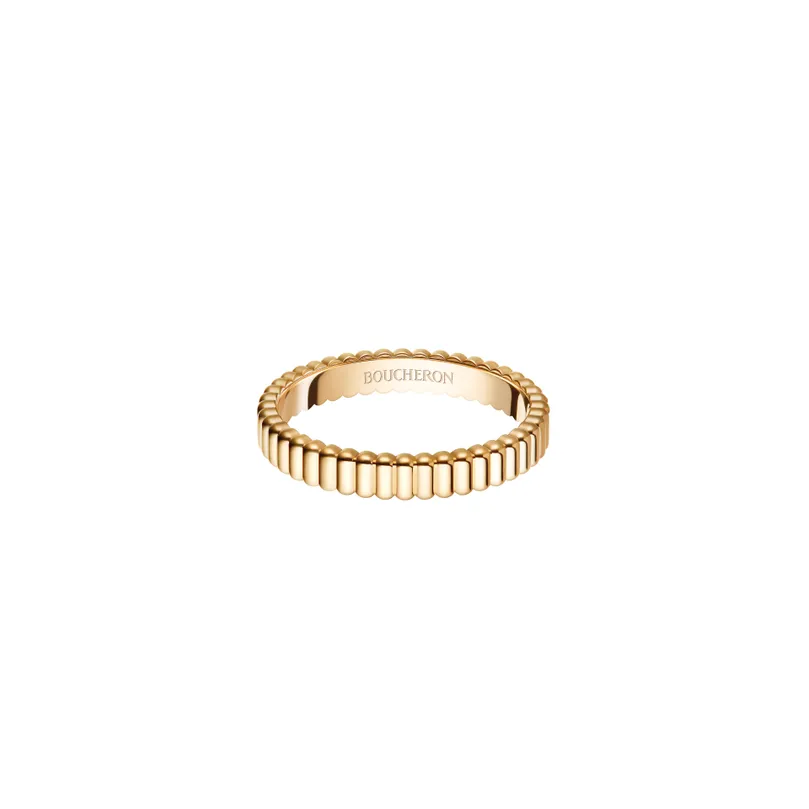 GROSGRAIN YELLOW GOLD WEDDING BAND