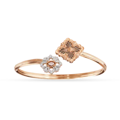 OPERA TULLE PINK AND WHITE GOLD BRACELET WITH ONYX