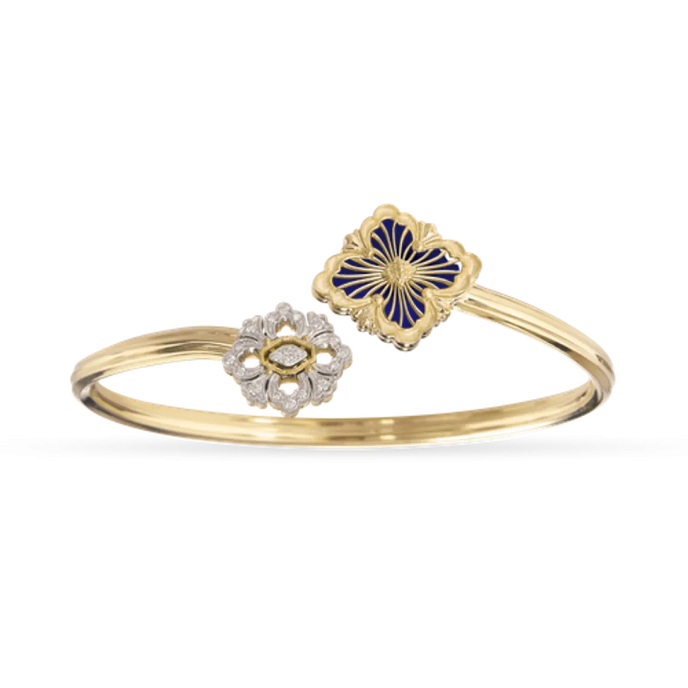 OPERA TULLE YELLOW AND WHITE GOLD BRACELET WITH BLUE ELEMENT