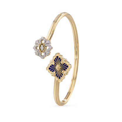 OPERA TULLE YELLOW AND WHITE GOLD BRACELET WITH BLUE ELEMENT