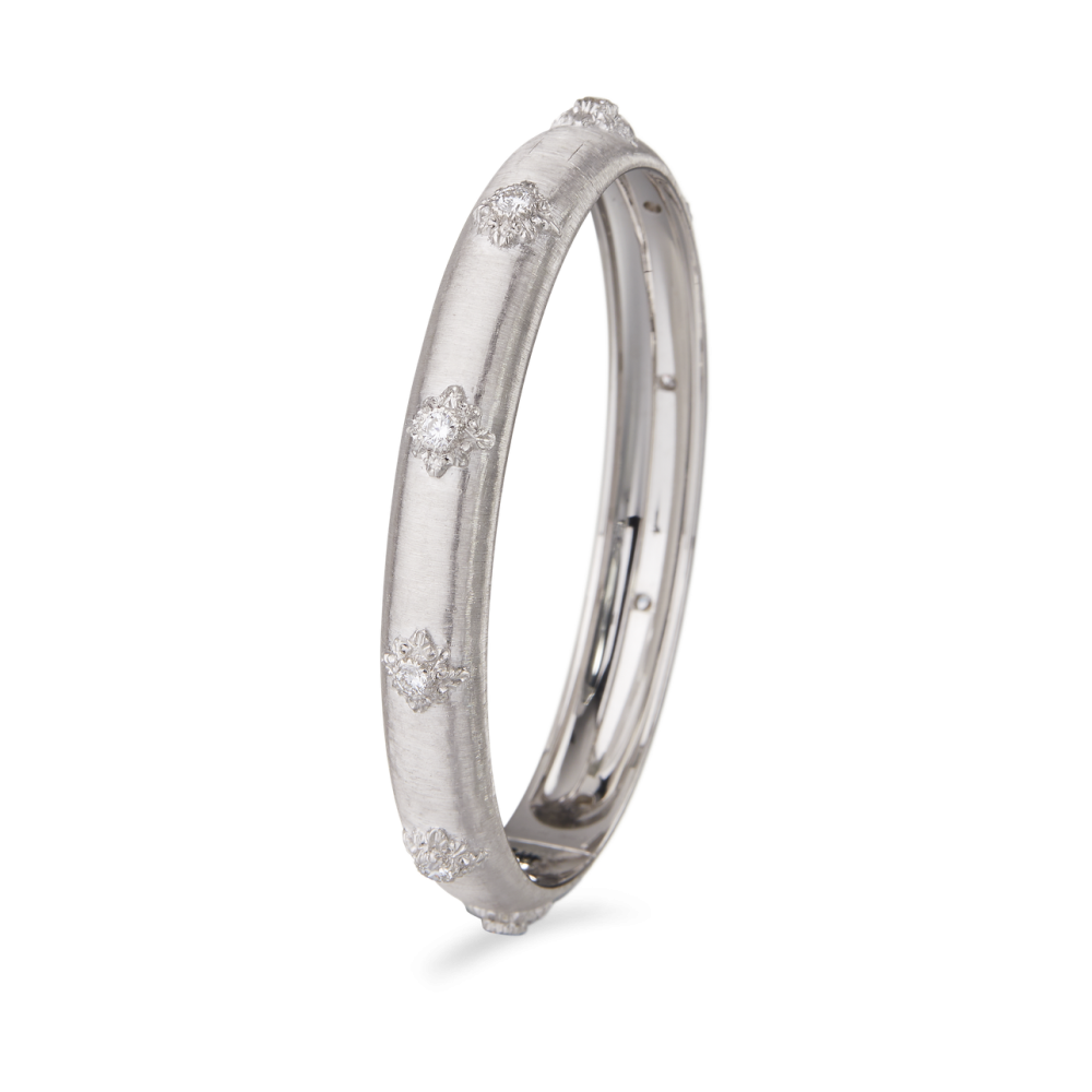 MACRI WHITE GOLD SET BOMBÉ BRACELET WITH DIAMONDS
