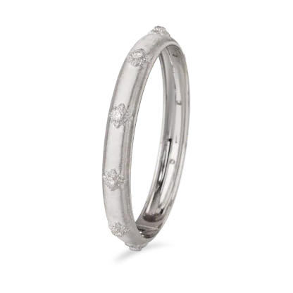 MACRI WHITE GOLD SET BOMBÉ BRACELET WITH DIAMONDS