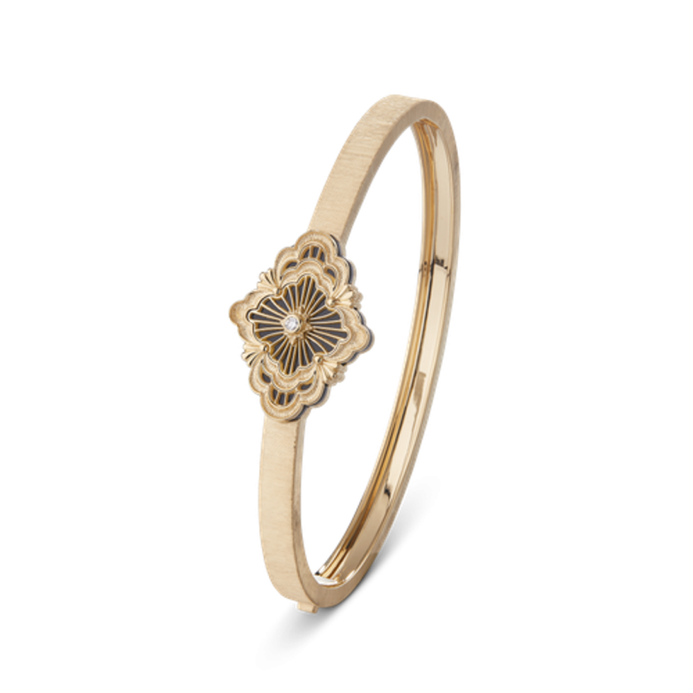 OPERA TULLE YELLOW GOLD BRACELET WITH ONYX AND CENTRAL DIAMOND