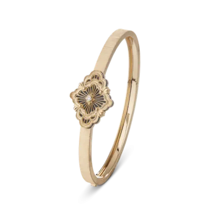 OPERA TULLE YELLOW GOLD BRACELET WITH ONYX AND CENTRAL DIAMOND