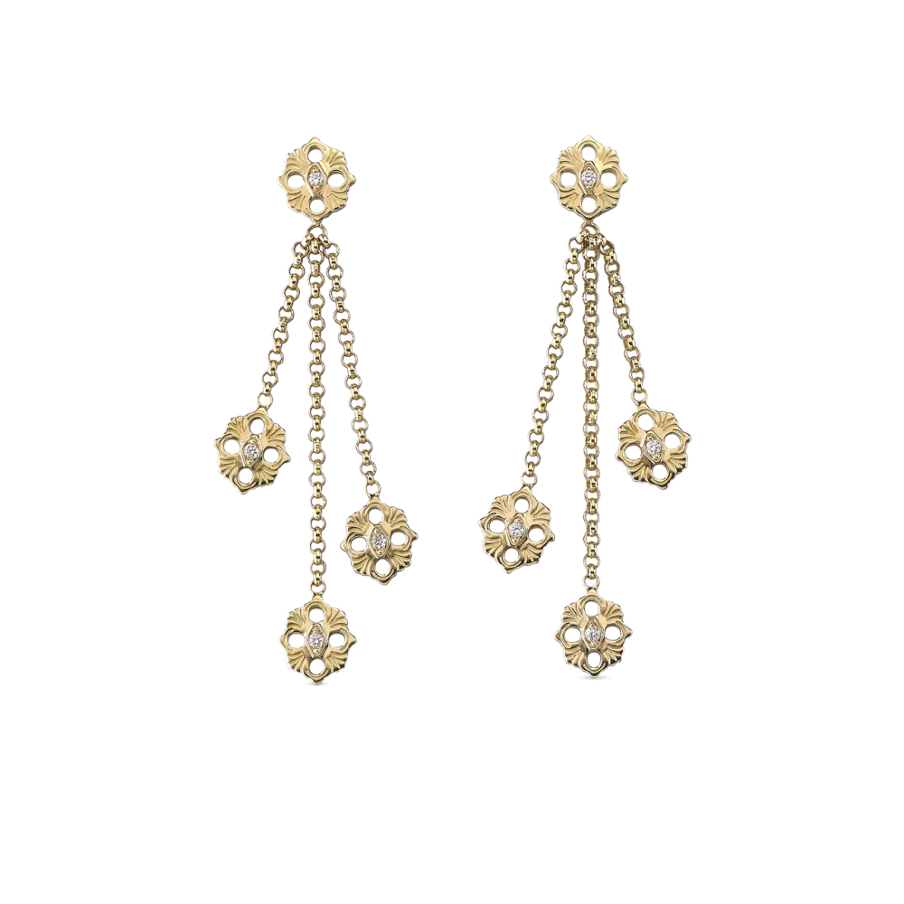 OPERA YELLOW GOLD EARRINGS WITH DIAMONDS