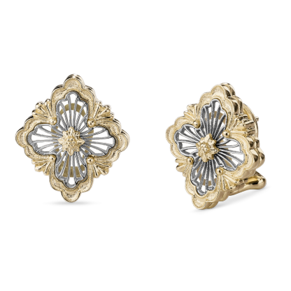 OPERA TULLE YELLOW AND WHITE GOLD EARRINGS