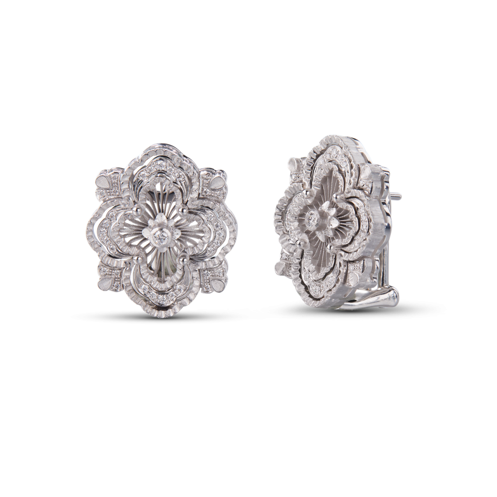 OPERA TULLE WHITE GOLD PREMIUM EARRINGS WITH DIAMONDS