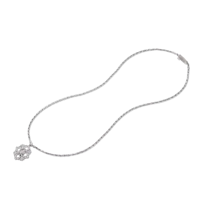 OPERA FULL PAVE' WHITE GOLD PENDANT WITH DIAMONDS