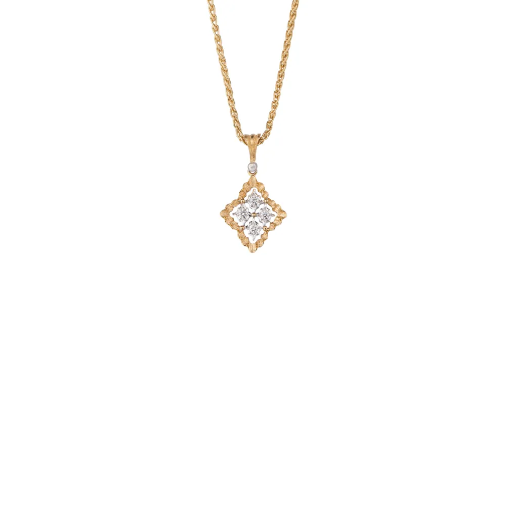 ROMBI YELLOW AND WHITE GOLD PENDANT