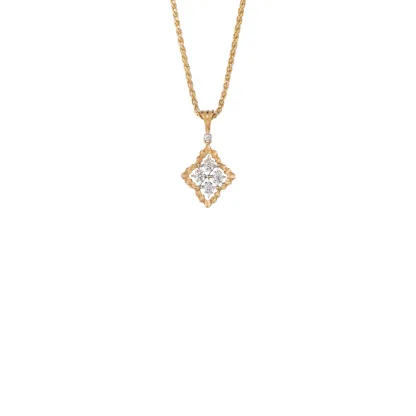 ROMBI YELLOW AND WHITE GOLD PENDANT