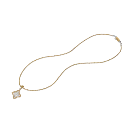 ROMBI YELLOW AND WHITE GOLD PENDANT