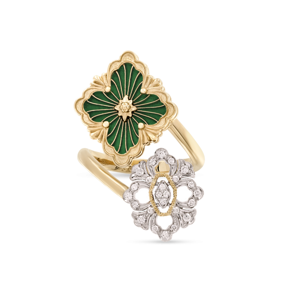 OPERA TULLE YELLOW AND WHITE GOLD RING