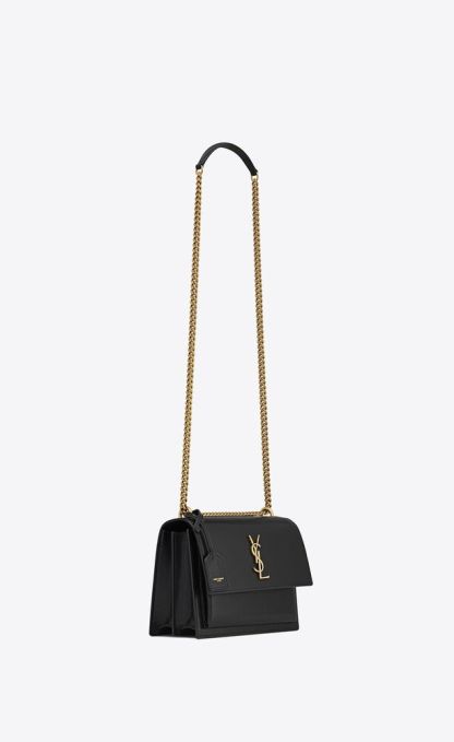 SUNSET MEDIUM IN COATED-BARK LEATHER