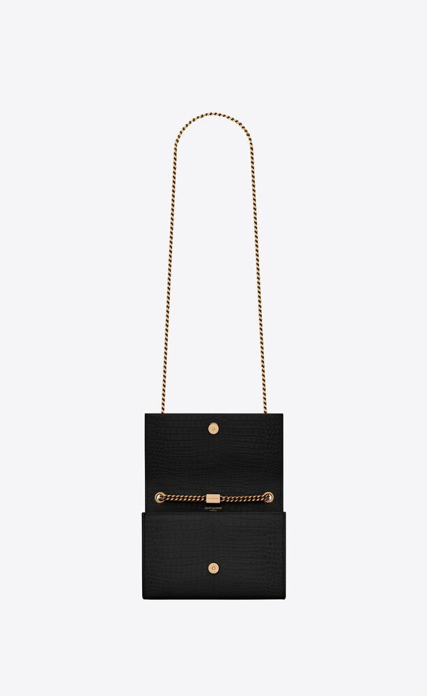 KATE SMALL TASSEL IN CROCODILE-EMBOSSED LEATHER