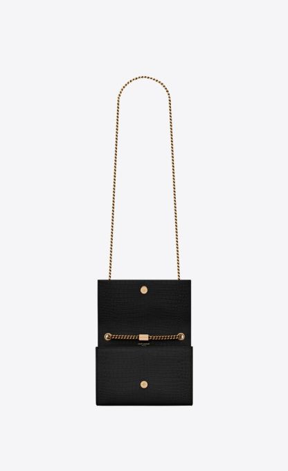 KATE SMALL TASSEL IN CROCODILE-EMBOSSED LEATHER