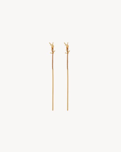 CASSANDRE THREADER EARRINGS IN METAL