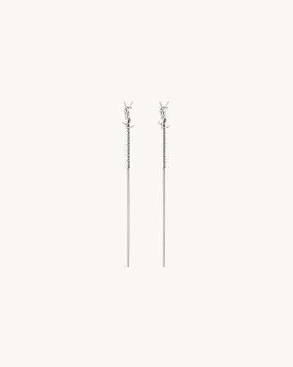 CASSANDRE THREADER EARRINGS IN METAL