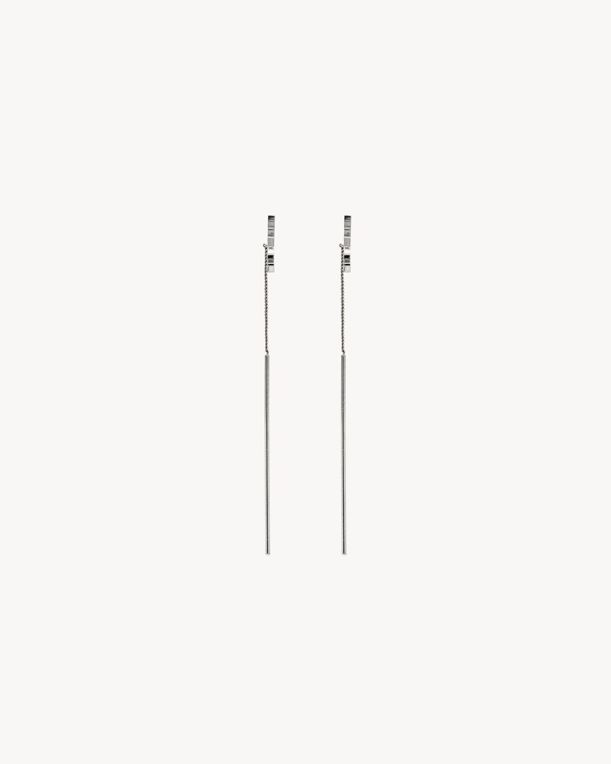 CASSANDRE THREADER EARRINGS IN METAL