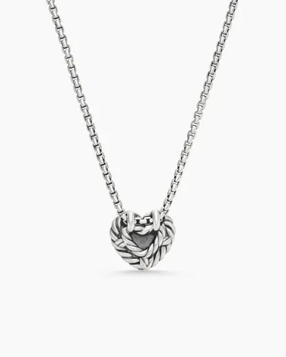 Cable Collectibles® Cookie Classic Heart Necklace Sterling Silver with 18K Yellow Gold, 8.5mm