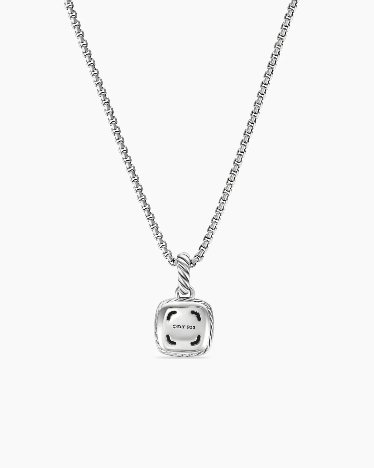 Petite Albion庐 Pendant Necklace Sterling Silver with Pav茅 Diamonds, 7mm
