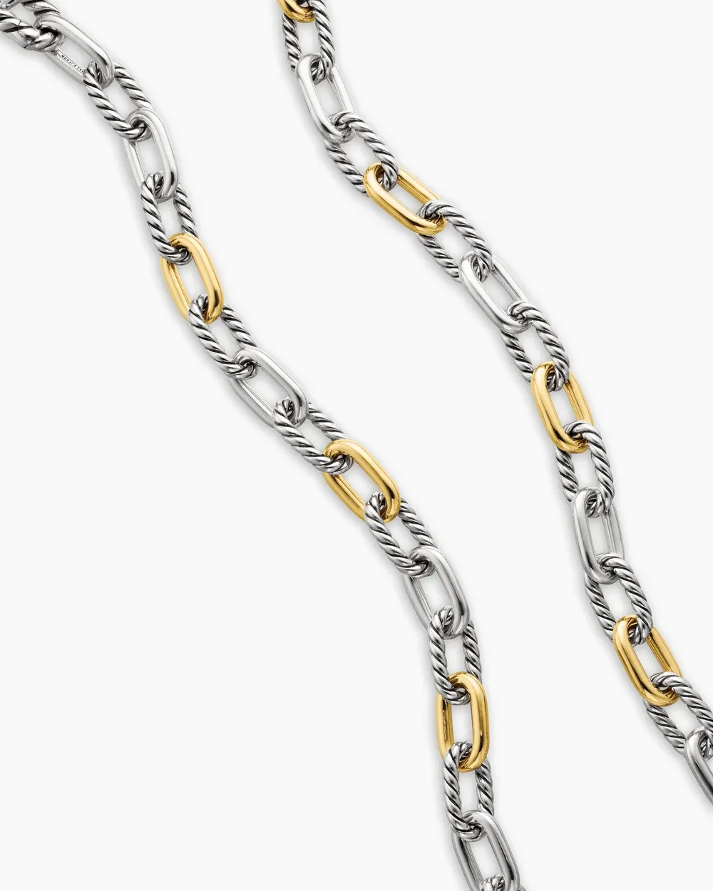 DY Madison® Chain Necklace Sterling Silver with 18K Yellow Gold, 8.5mm