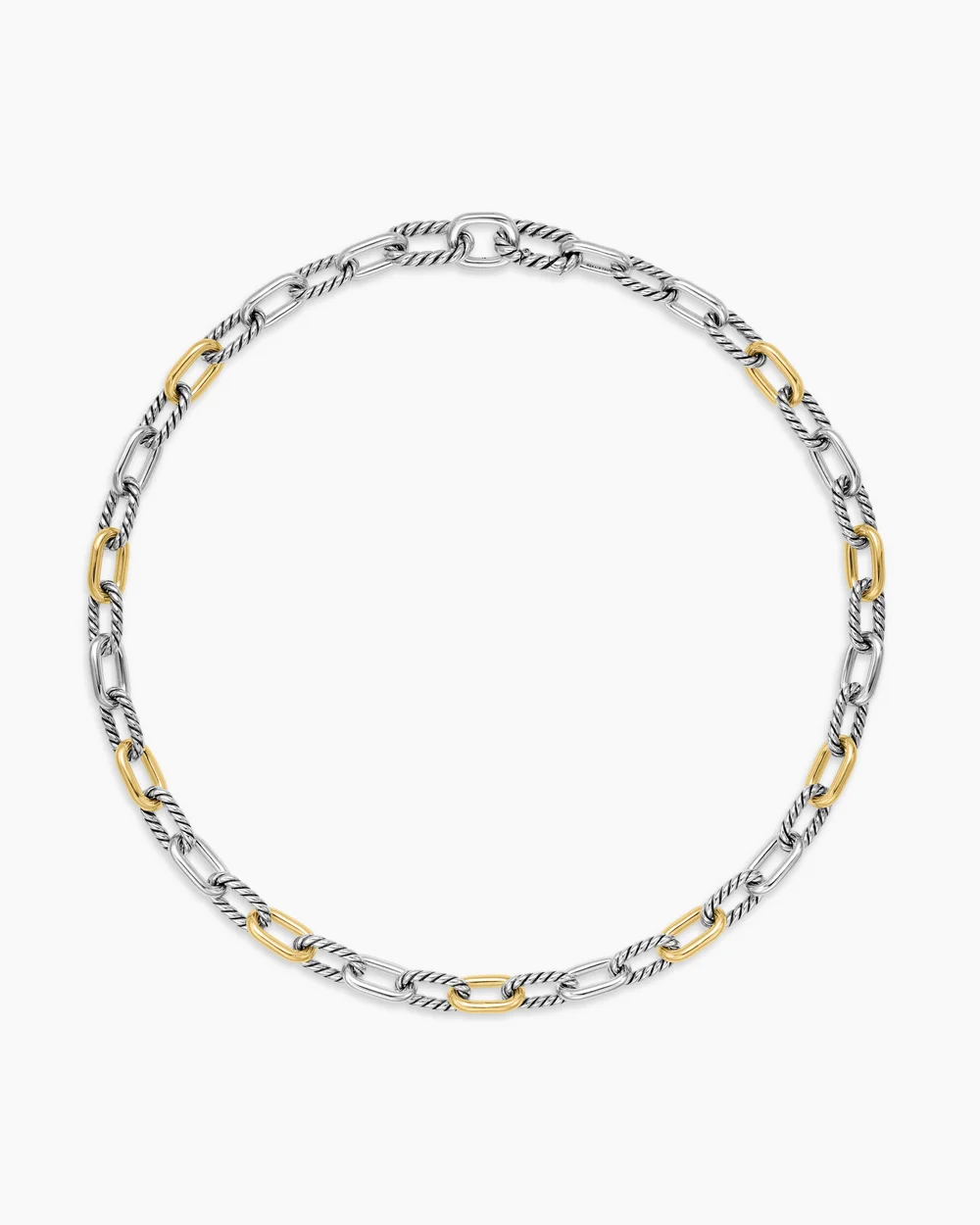 DY Madison® Chain Necklace Sterling Silver with 18K Yellow Gold, 8.5mm