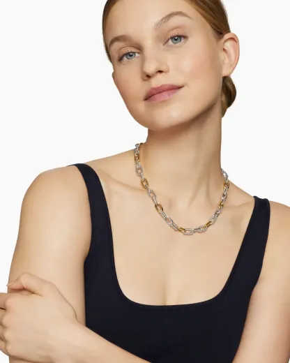 DY Madison® Chain Necklace Sterling Silver with 18K Yellow Gold, 8.5mm