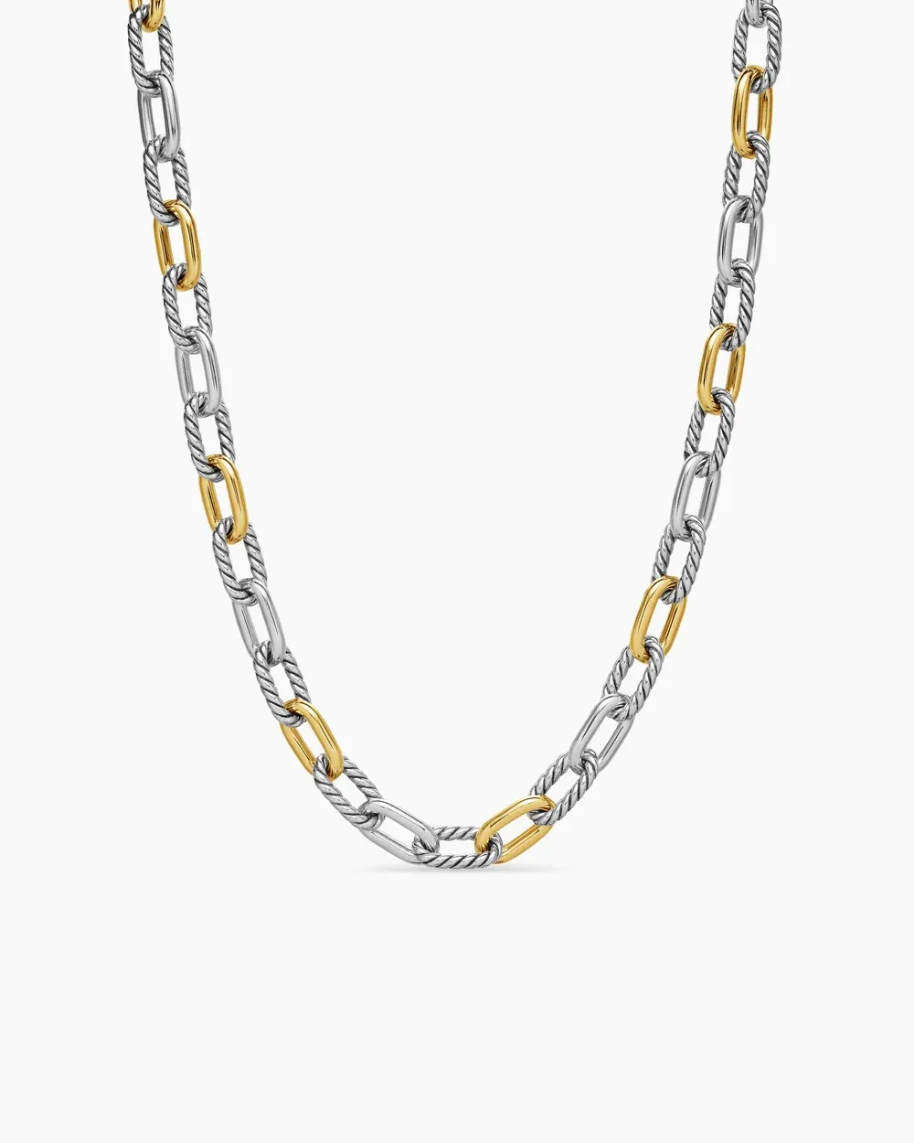 DY Madison® Chain Necklace Sterling Silver with 18K Yellow Gold, 8.5mm