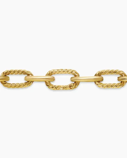 DY Madison® Chain Necklace 18K Yellow Gold with Diamonds, 11mm