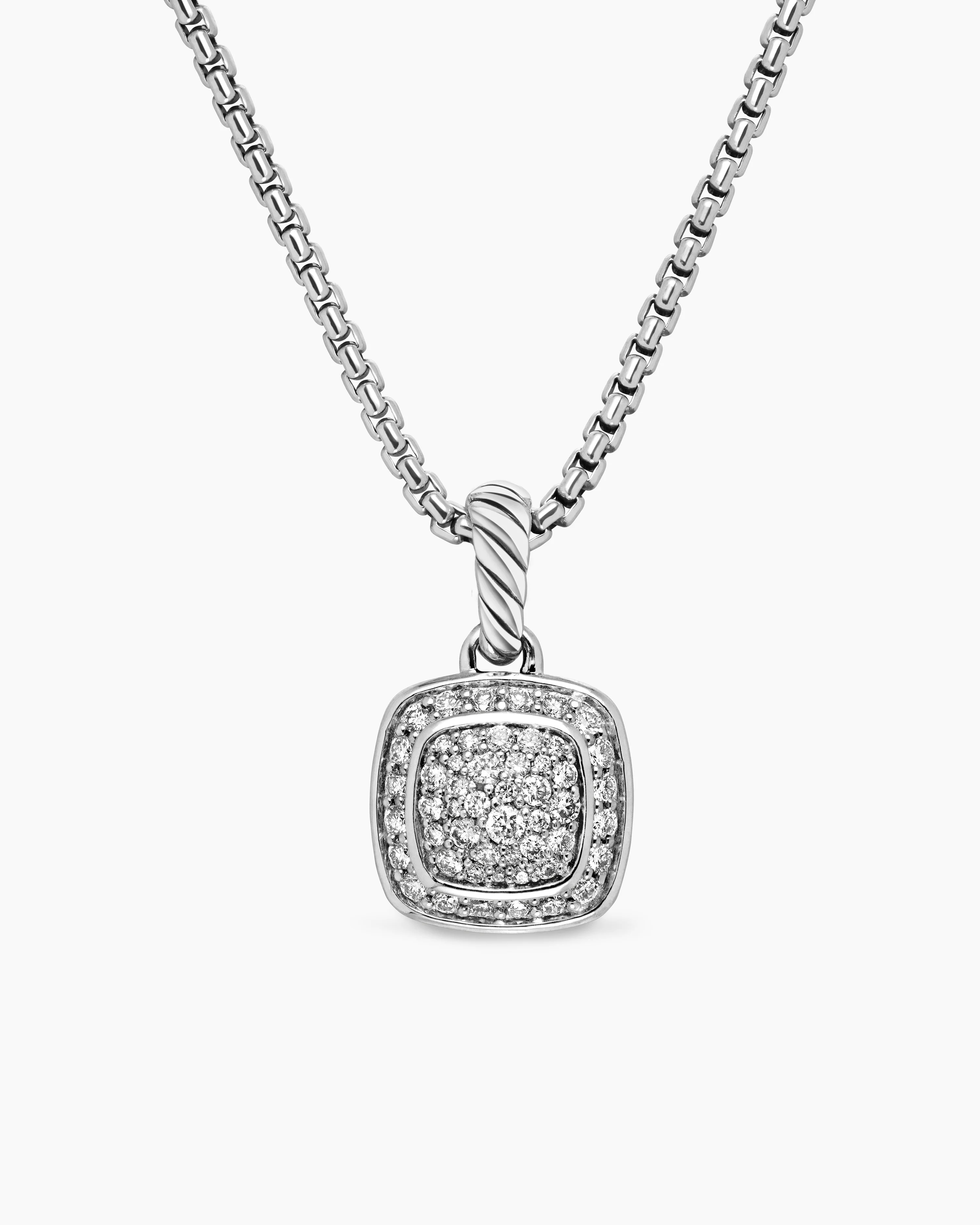 Albion® Pendant in Sterling Silver with Pave Diamonds,17mm