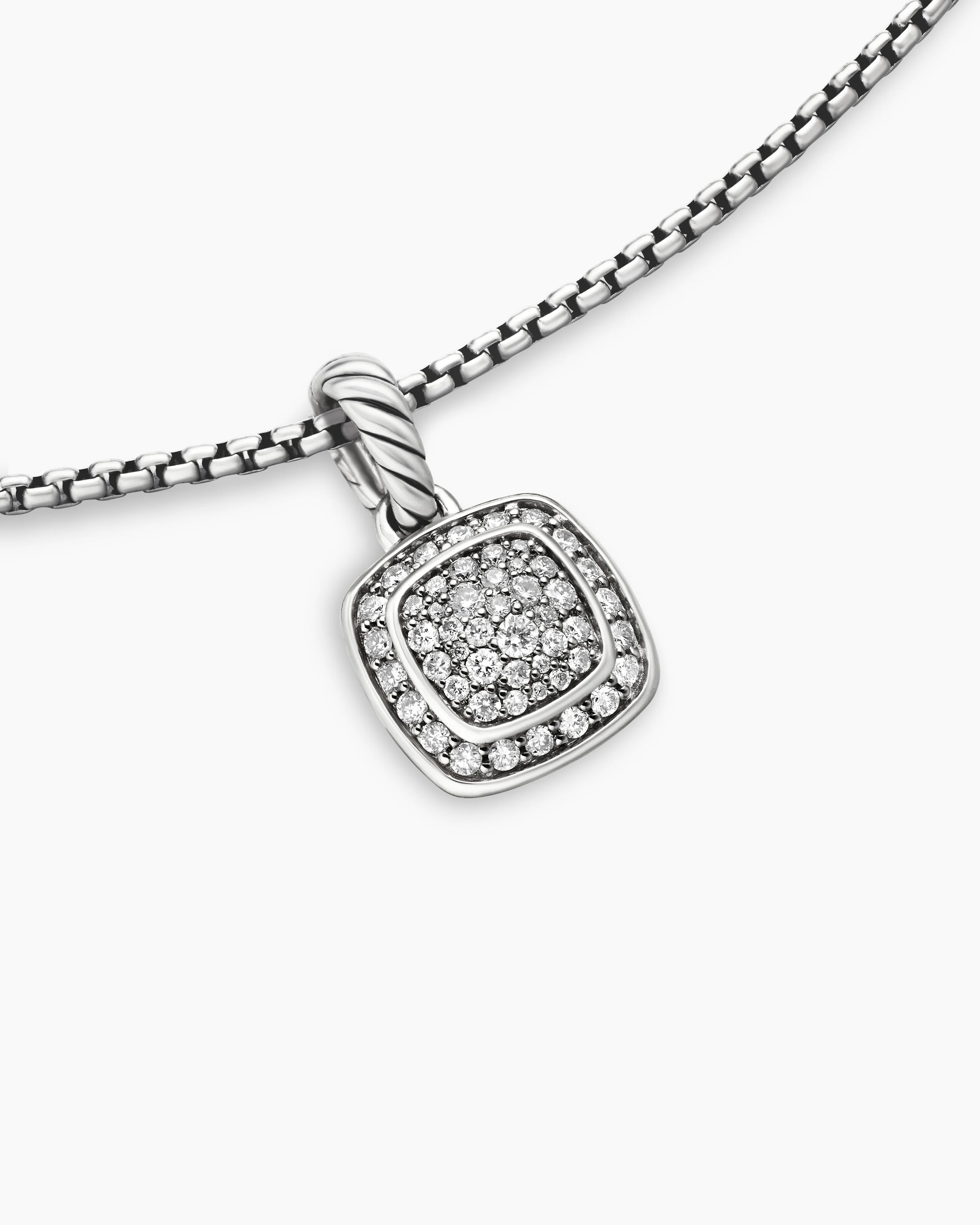 Albion® Pendant in Sterling Silver with Pave Diamonds,17mm