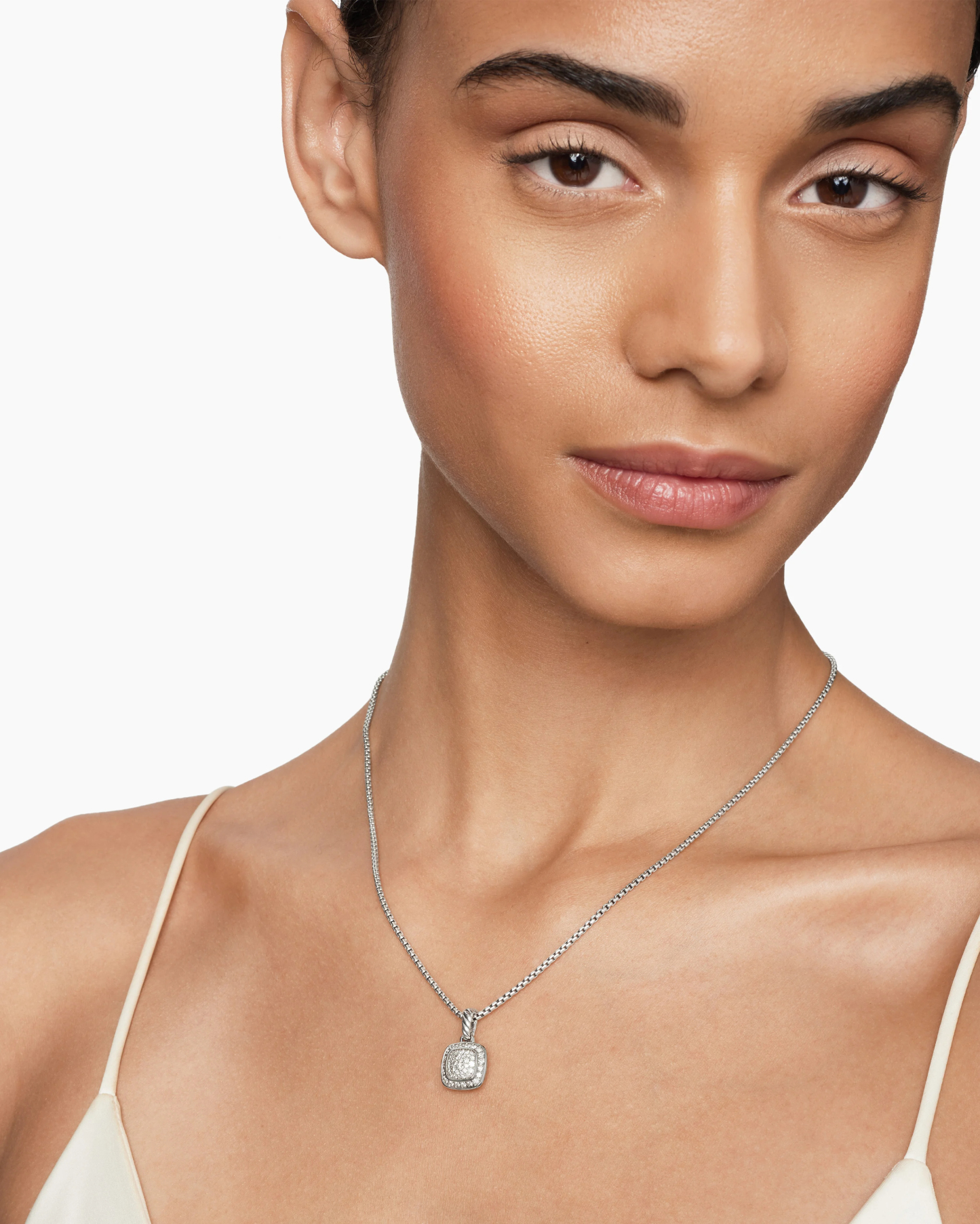 Albion® Pendant in Sterling Silver with Pave Diamonds,17mm