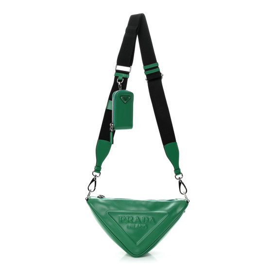 Triangle leather mini-bag