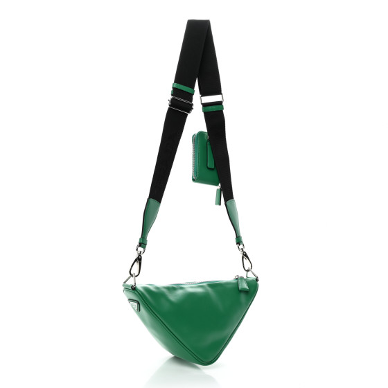 Triangle leather mini-bag