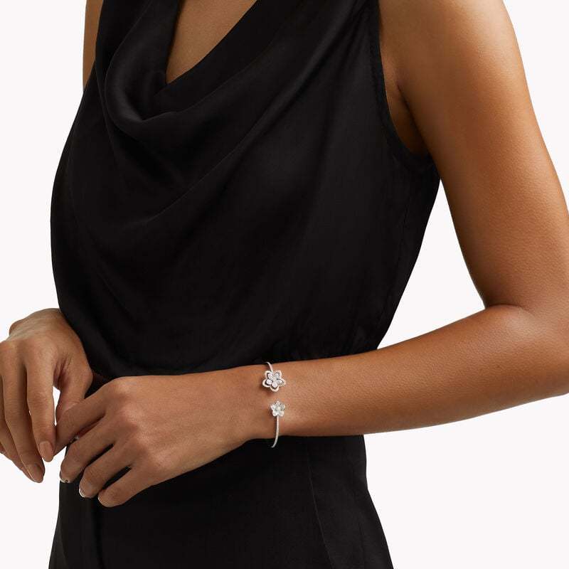Wild Flower Open Diamond Bangle