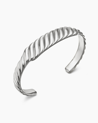 Sculpted Cable Contour Bracelet Sterling Silver, 12.9mm