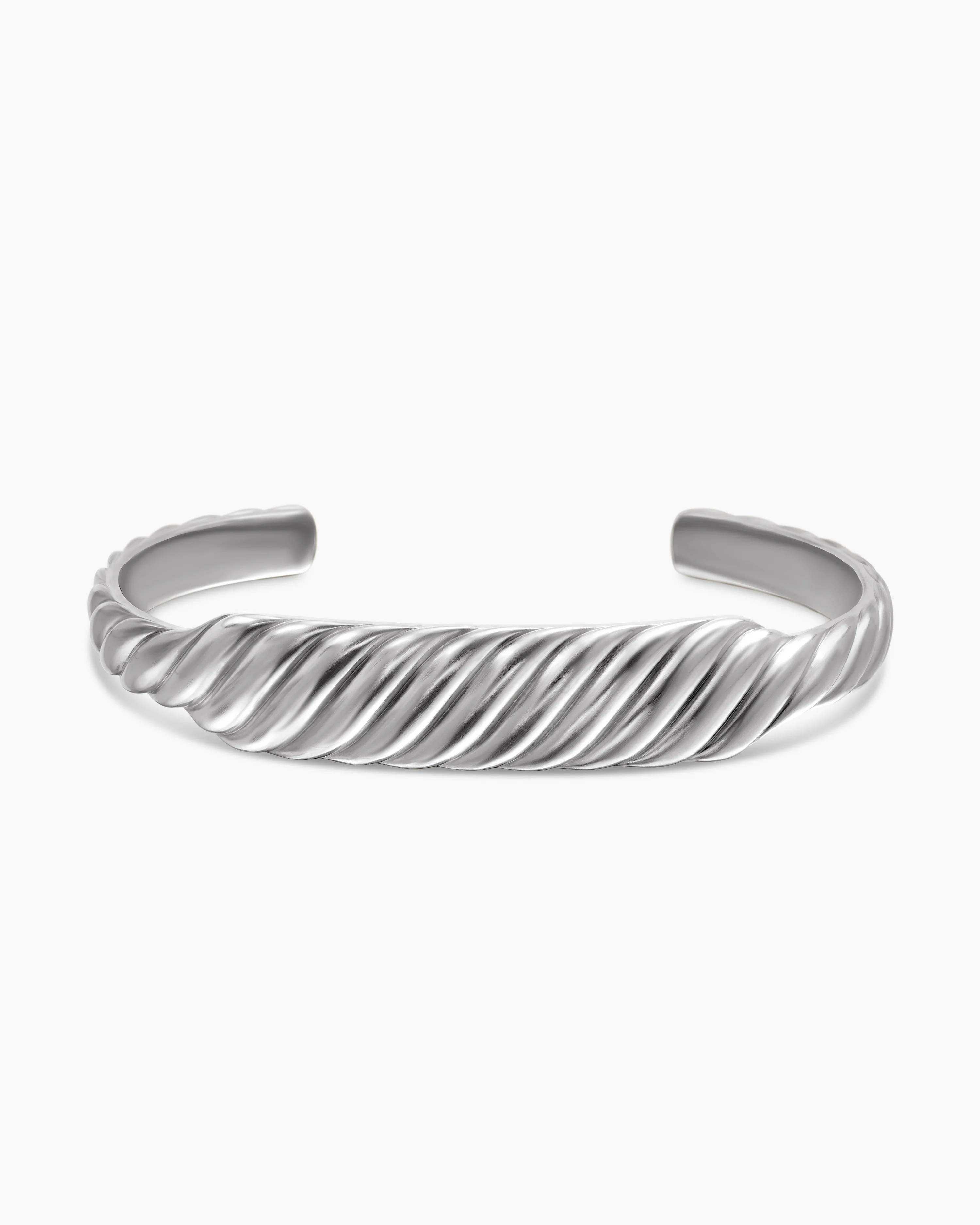 Sculpted Cable Contour Bracelet Sterling Silver, 12.9mm