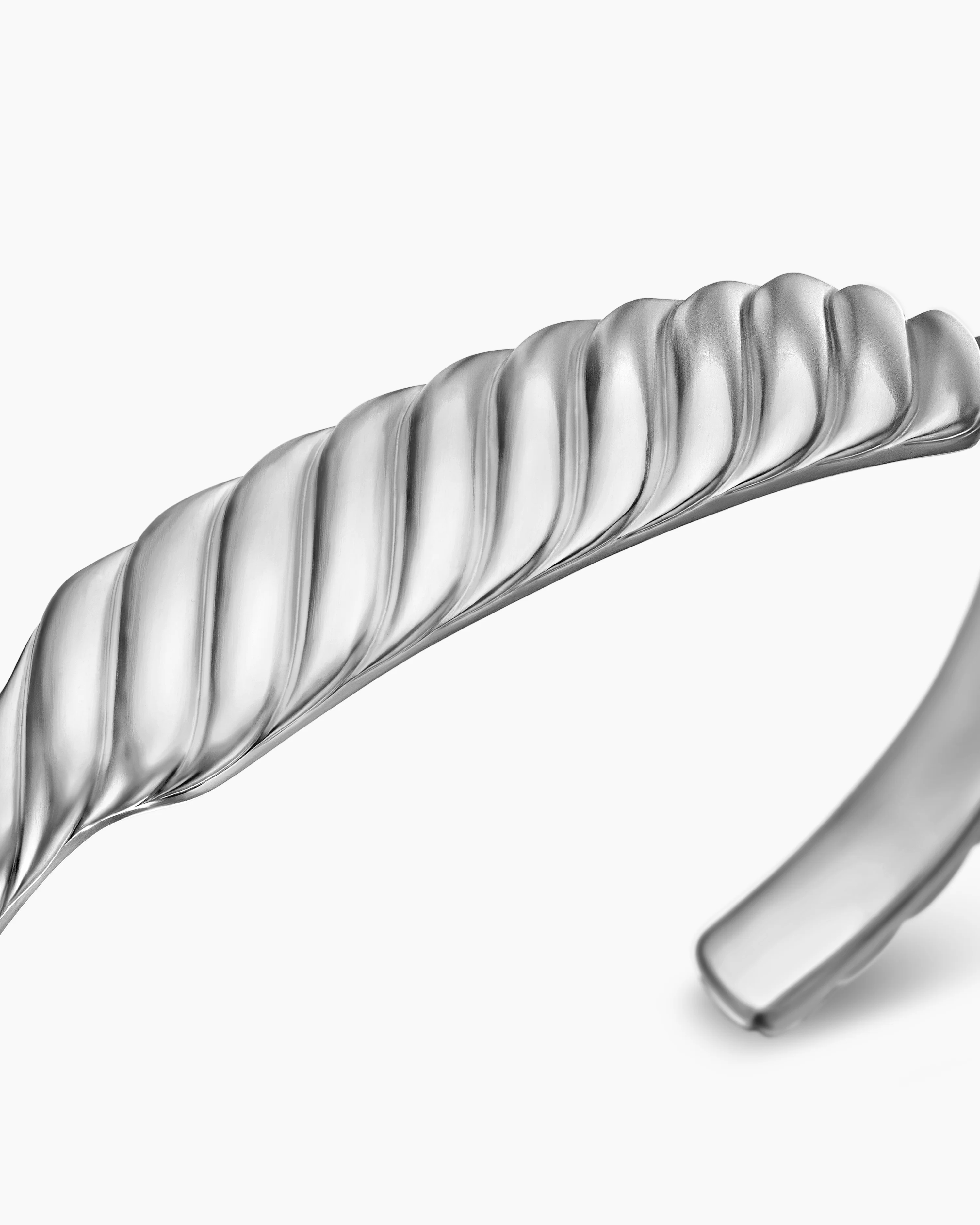 Sculpted Cable Contour Bracelet Sterling Silver, 12.9mm