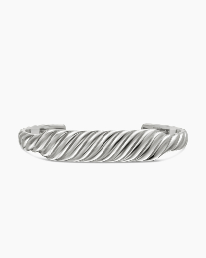 Sculpted Cable Contour Bracelet Sterling Silver, 12.9mm