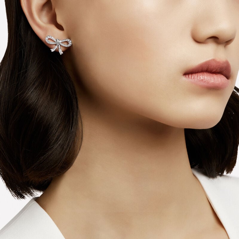 Tilda's Bow Mini Diamond Stud Earring