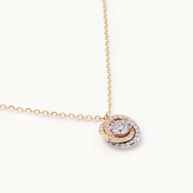 Trinity pendant, 1 diamond, paved