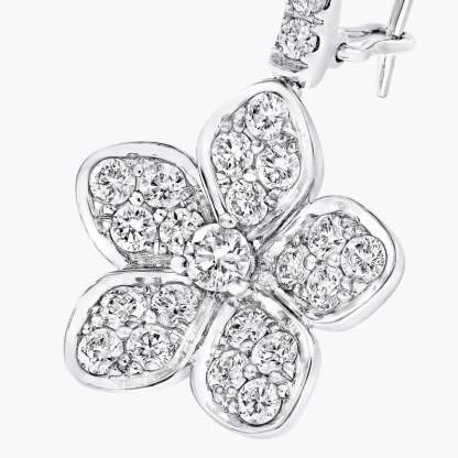 Wild Flower Pavé Diamond Earrings