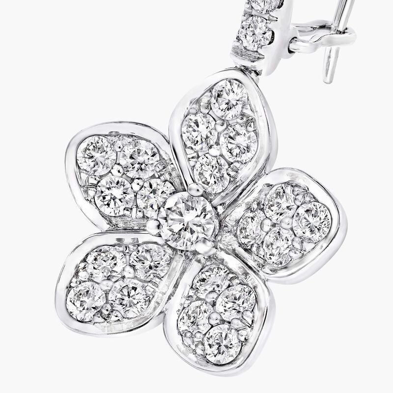 Wild Flower Pavé Diamond Earrings